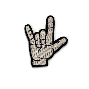 ASL I Love You Hand Sign Embroidered Patch